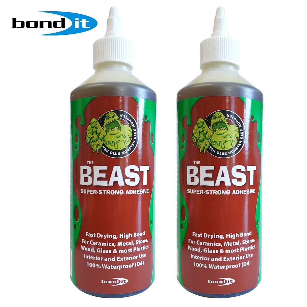 (PACK OF 2) BONDIT Beast Super Strong Adhesive Glue Wood Metal Plastic